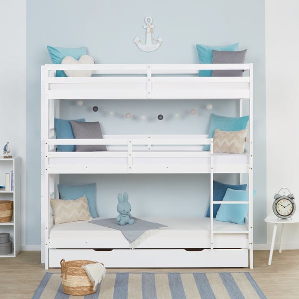 Tremandseng, Home, 205x203x103 cm, Hvid