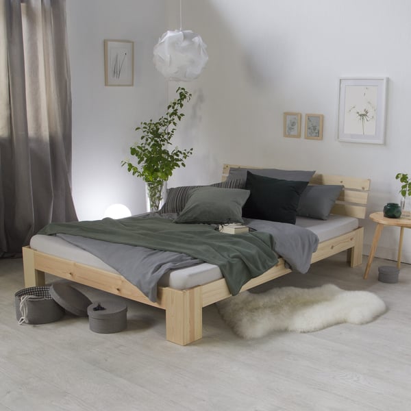 Sänky, Home, 124x204 cm, Ruskea