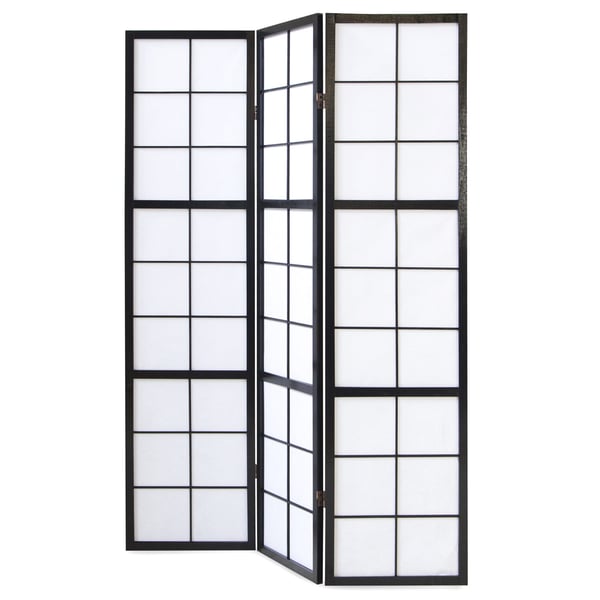Tilanjakaja, Home, Shoji 3-paneelinen taitettava, 132x2,2x175 cm, musta