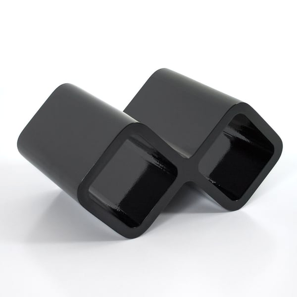 Hylly, Home, Retro Cube viinipulloteline, 16.5x32x20 cm, musta