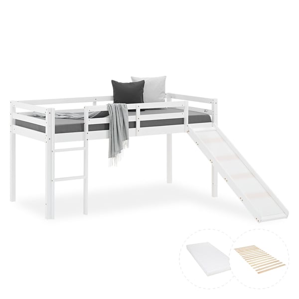 Loftsäng, Home, 207,5x110x217,5 cm, Vit