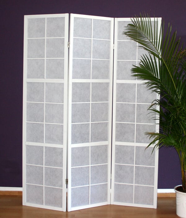 Rumsavdelare, Home, Shoji 3-panel vikbar, 132x2,2x175 cm, vit