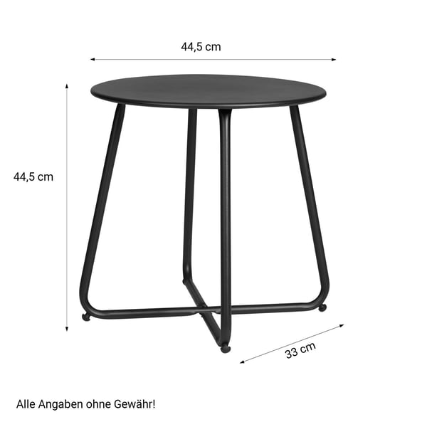Soffbord, Home, 44.5x44.5x44.5 cm, Svart