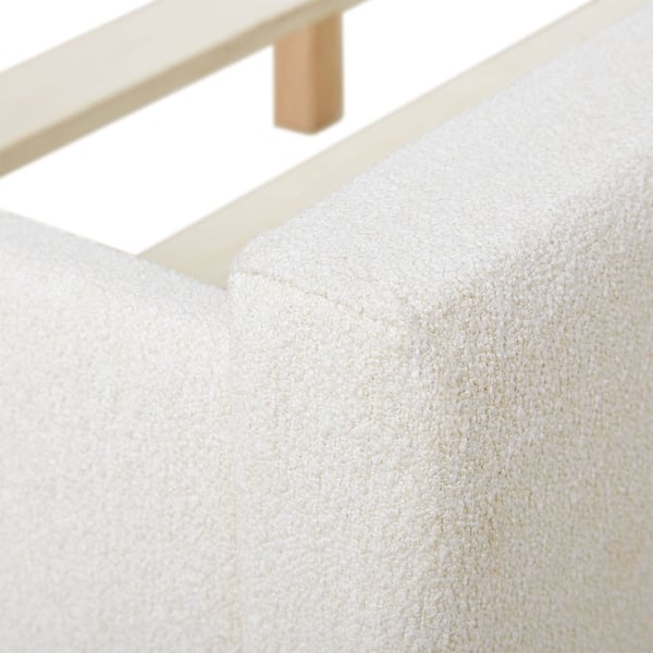 Sängram med stoppning, Home, 145,5x95x211 cm, Beige