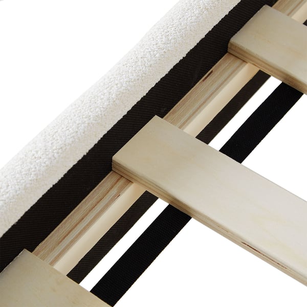 Sängram med stoppning, Home, 145,5x95x211 cm, Beige