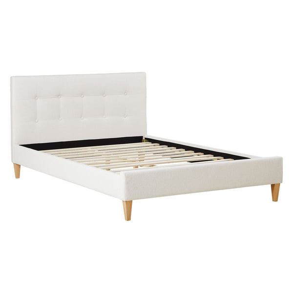 Sängram med stoppning, Home, 145,5x95x211 cm, Beige