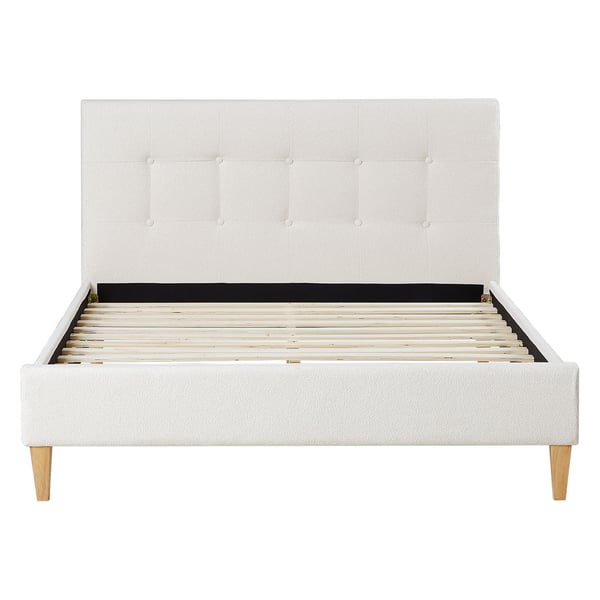Sängram med stoppning, Home, 145,5x95x211 cm, Beige