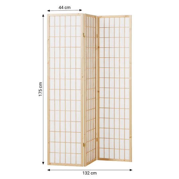 Tilanjakaja, Home, Shoji 3-paneelinen, 132x2,2x175 cm, ruskea