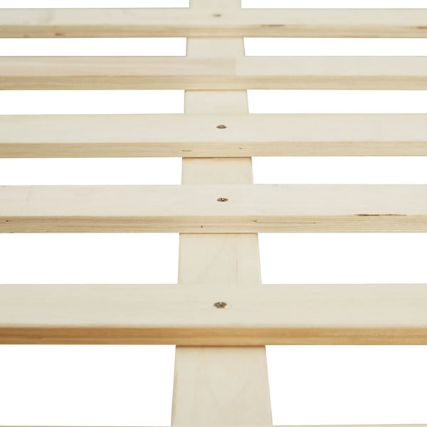 Sengeramme, Home, Polstret dobbelt futon, 184x203x29,5 cm, Grå