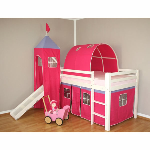 Køjeseng, Home, 207.5x228x219.5 cm, Hvid, Pink Køjeseng, Home, 207.5x228x219.5 cm, Hvid, Pink