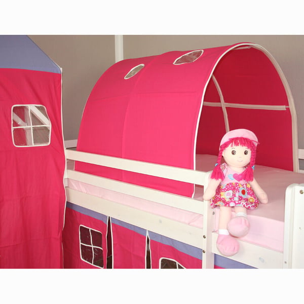 Køjeseng, Home, 207.5x228x219.5 cm, Hvid, Pink