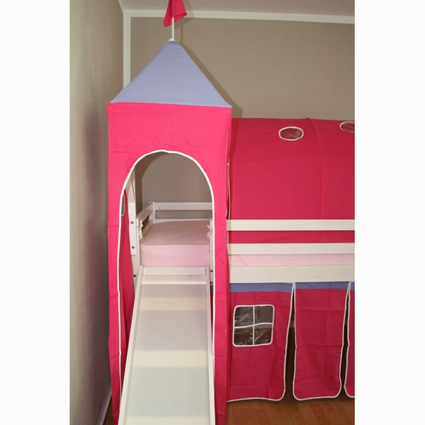 Køjeseng, Home, 207.5x228x219.5 cm, Hvid, Pink