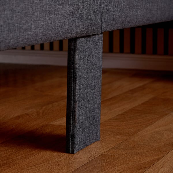 Polstret seng, Home, 95x32x210 cm, grå