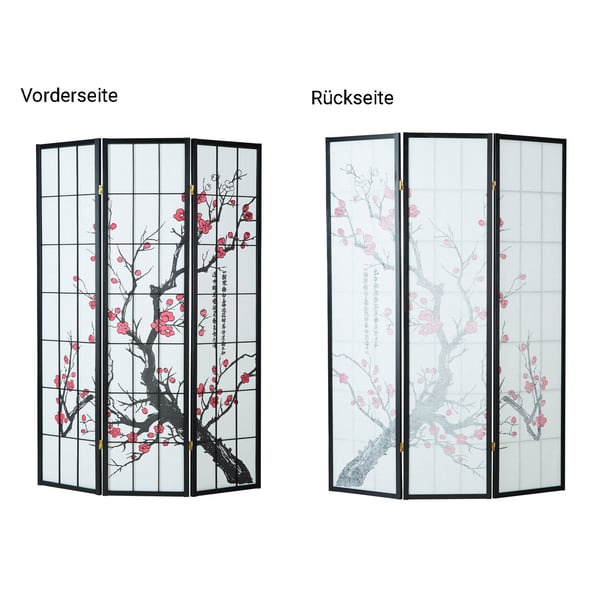Rumdeler, Home, 132x2x179 cm, Sort, Hvid, Rød
