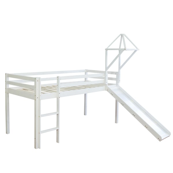 Lasten parvisänky, Home, massiivimänty, 207,5x228x219,5 cm, vaaleanpunainen