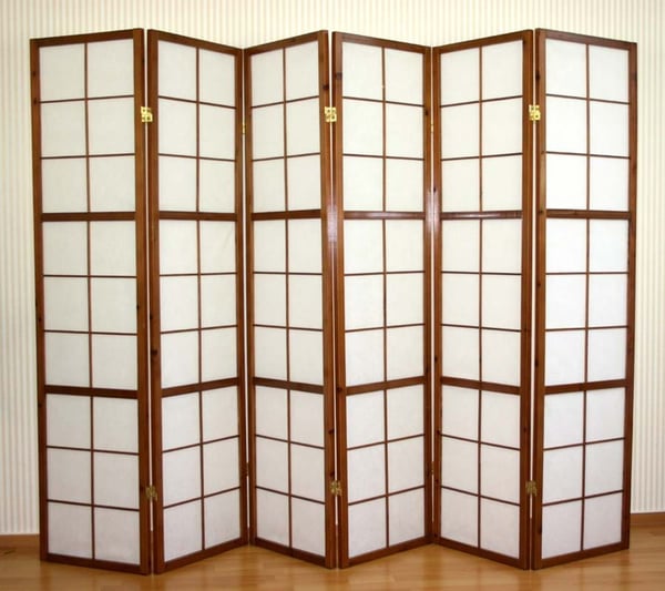 Rumdeler, Home, Shoji 6-panel foldbar, 264x2.2x175 cm, brun