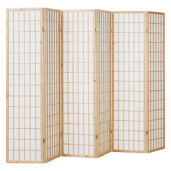 Tilanjakaja, Home, Shoji taitettava 6-paneelinen, 264x2.2x175 cm, ruskea
