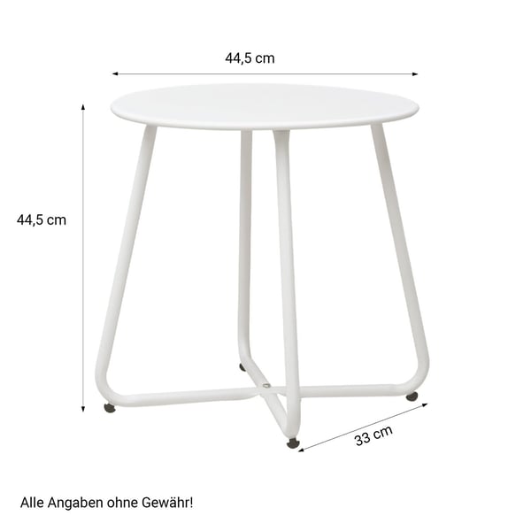 Satsbord, Home, 44.5x44.5x44.5 cm, Vit