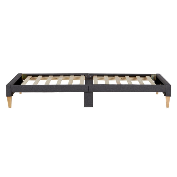 Sängram med stoppning, Home, 95x32x210 cm, Grå