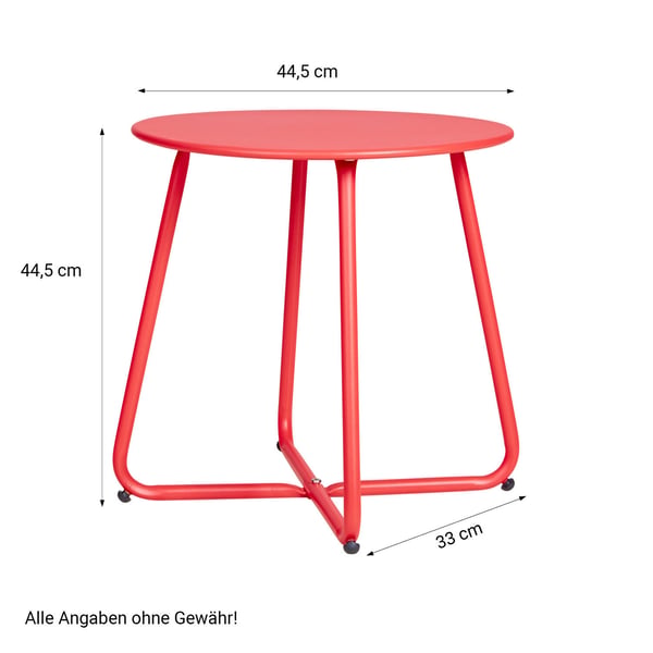 Soffbord, Home, 44.5x44.5x44.5 cm, Röd