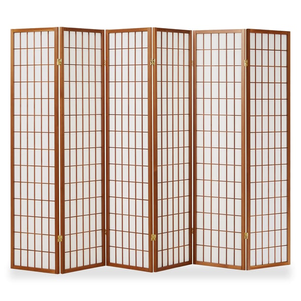 Rumdeler, Home, Shoji foldbar 6 paneler, 264x2.2x175 cm, brun