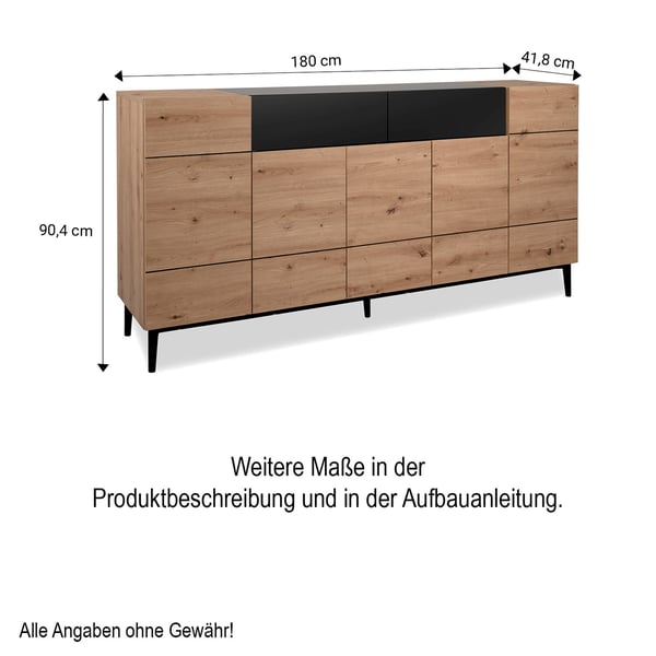 Sideboard, Home, 180x41,8x90,4 cm, Brun