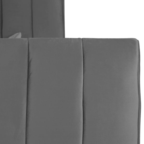 Säng med stoppad gavel, Home, 146x225 cm, Grå