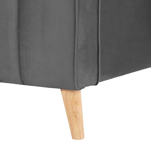 Säng med stoppad gavel, Home, 146x225 cm, Grå