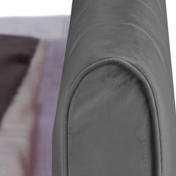 Säng med stoppad gavel, Home, 146x225 cm, Grå