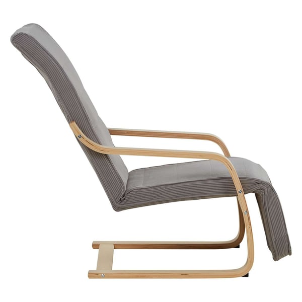 Lænestol med tilbagelæning, Home, 66,5x94x62,5 cm, Grå