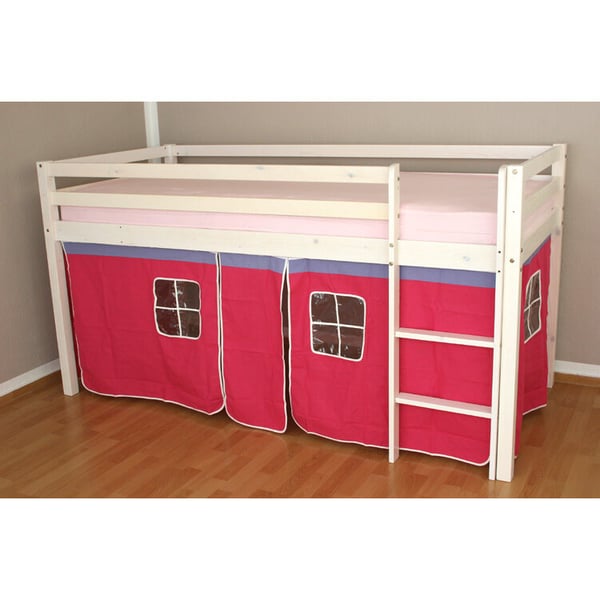 Køjeseng, Home, 208x110x97 cm, Hvid, Pink