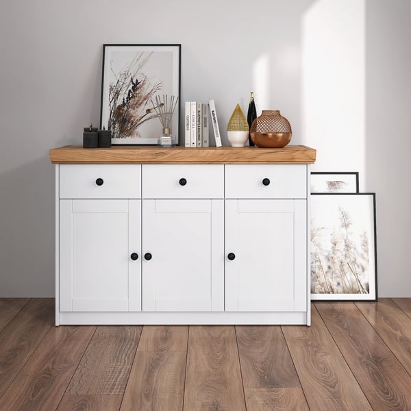 Skænk, Home, 122,5x82x42 cm, Hvid