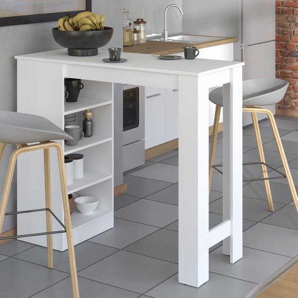 Bordbar, Home, 120x105x50 cm, Hvid