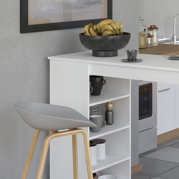 Bordbar, Home, 120x105x50 cm, Hvid