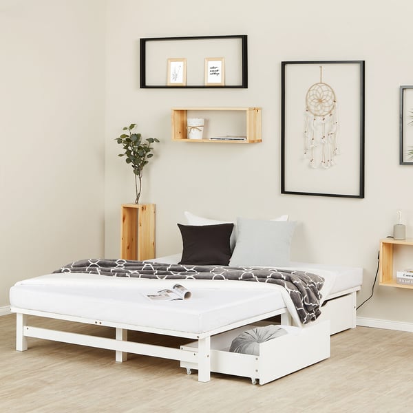 Seng, Home, 140x28x200 cm, Hvid