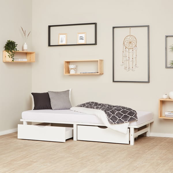 Enkeltseng, Home, 90x28x200 cm, Hvid