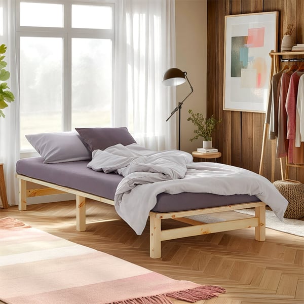 Sänky, Home, 90x28x200 cm, Ruskea