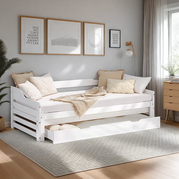 Seng, Home, 204x68x100 cm, Hvid
