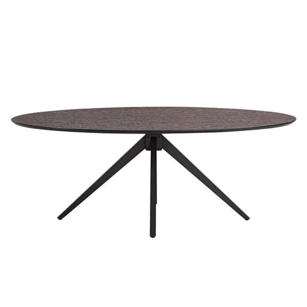 Ruokapöytä, Home, 200x95x76 cm, ruskea, musta