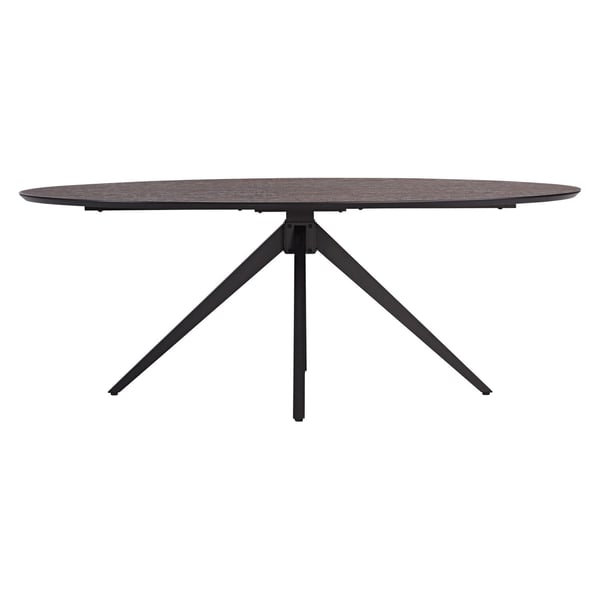 Ruokapöytä, Home, 200x95x76 cm, ruskea, musta