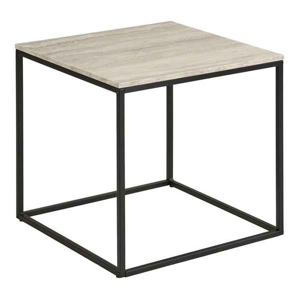 Sidebord, Vita, sort / beige