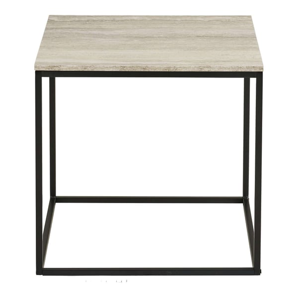 Sidebord, Vita, sort / beige