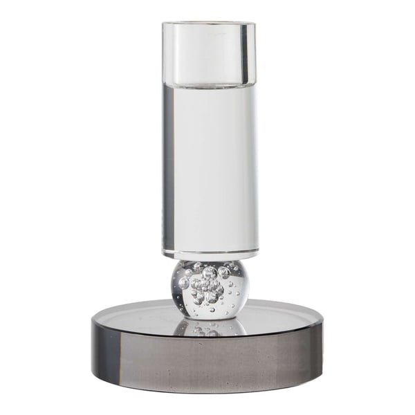 Ljusstake, Candle, grå / vit