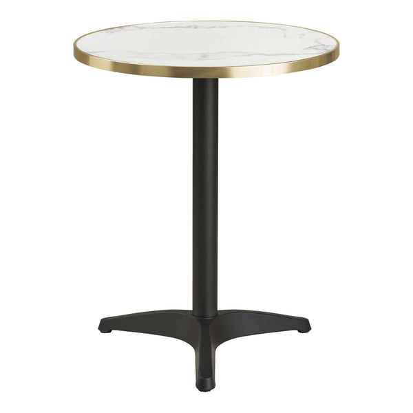Spisebord, Bistro, hvid / sort