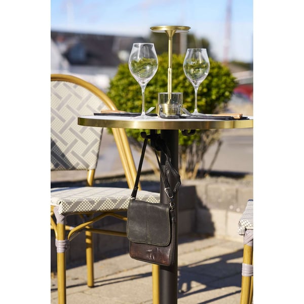 Spisebord, Bistro, hvid / sort