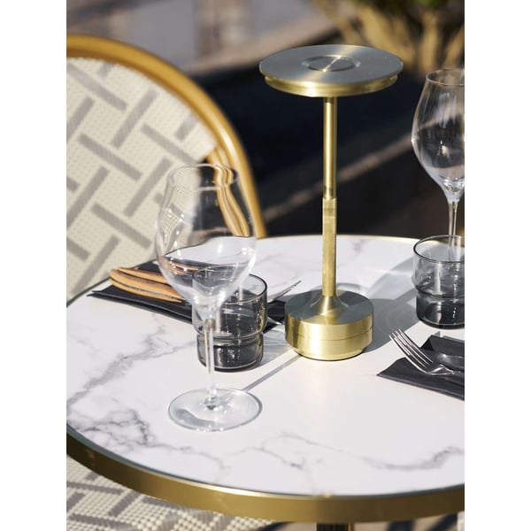 Spisebord, Bistro, hvid / sort