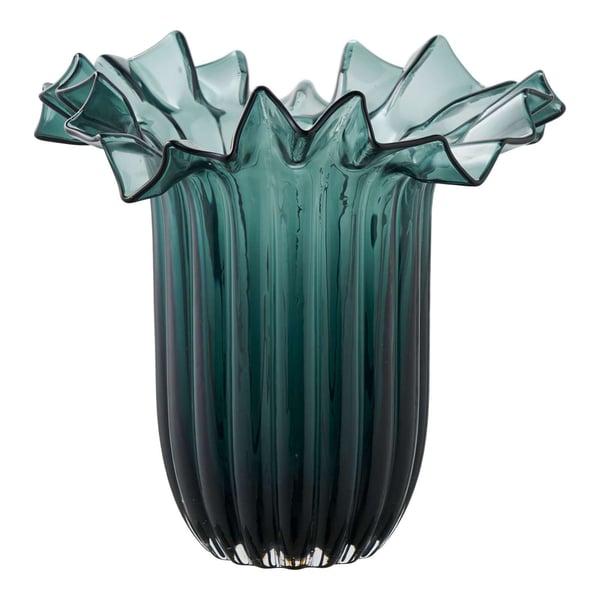 Vas, Vase, mörkgrön, glas