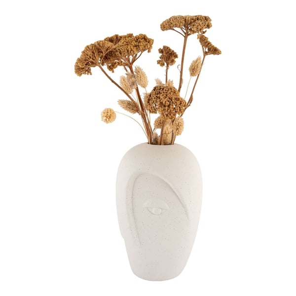 Vase, Keramisk Sand, 12,5x13x19,5 cm, Sandfarvet