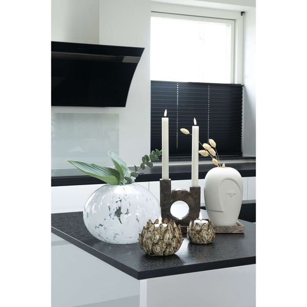 Vase, Keramisk Sand, 12,5x13x19,5 cm, Sandfarvet