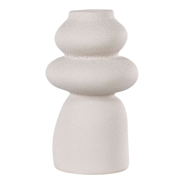 Maljakko, keramiikka, beige, 14.5x26.5 cm, beige